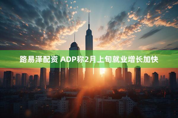 路易泽配资 ADP称2月上旬就业增长加快